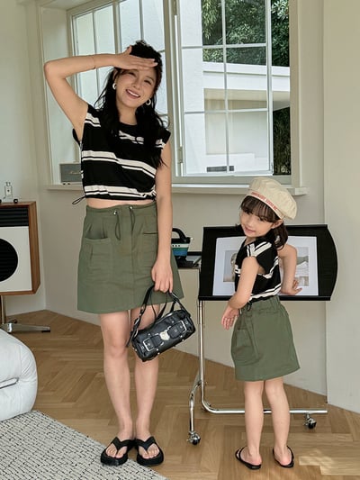 黑白條紋上衣親子裝(2色)6