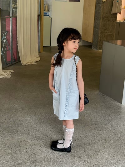 法式花邊無袖洋裝4