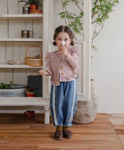 甜美蕾絲牛仔褲5