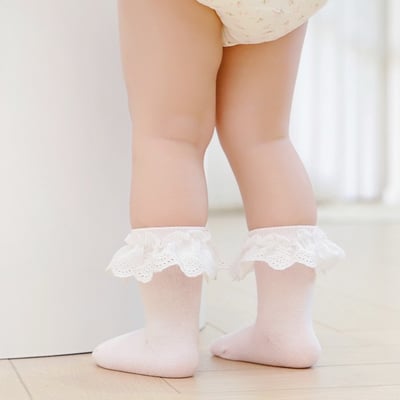 花邊蝴蝶结公主襪子組3