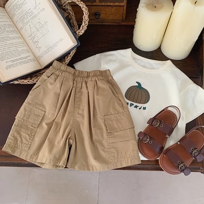 男童工裝五分短褲4