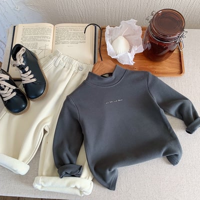 半高領磨毛打底上衣5