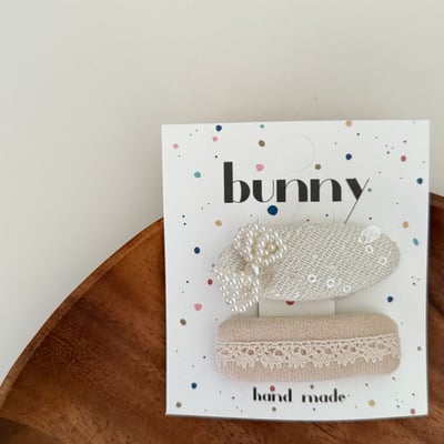 奶茶色系布髮夾8