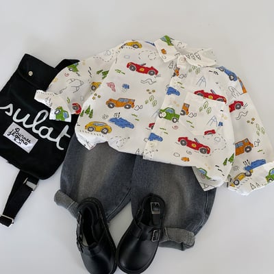 繽紛卡通小汽車襯衫2