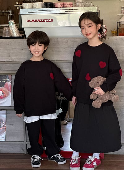 紅色愛心加絨上衣(大人)4