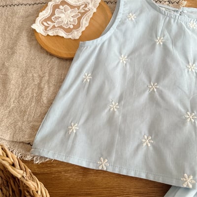 刺繡小花蕾絲雕花套裝7