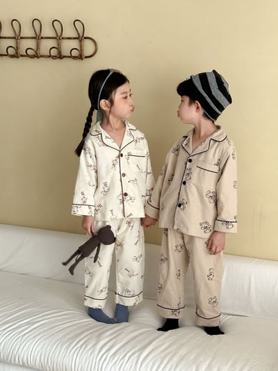 純棉可愛長袖家居服17