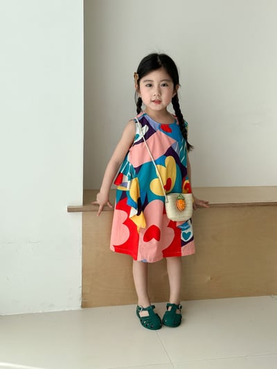 童趣繽紛荷葉背心洋裝4