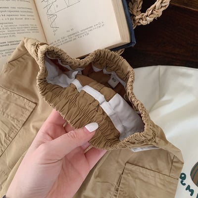 男童工裝五分短褲3