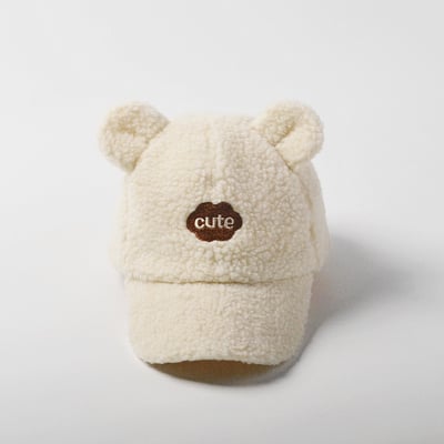 毛毛小熊保暖棒球帽1