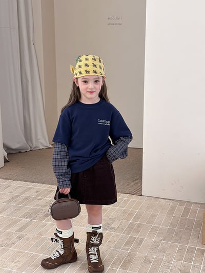 假兩件背後印花上衣3