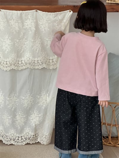 愛心牛仔寬褲10