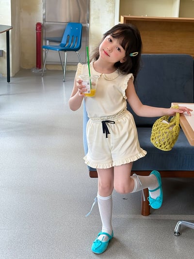 娃娃領花邊套裝4