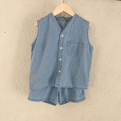 牛仔背心裙套裝7