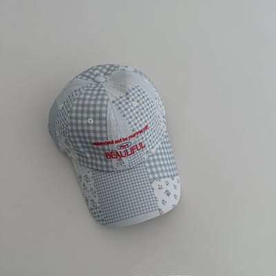 成人款 拼布碎花鴨舌帽3