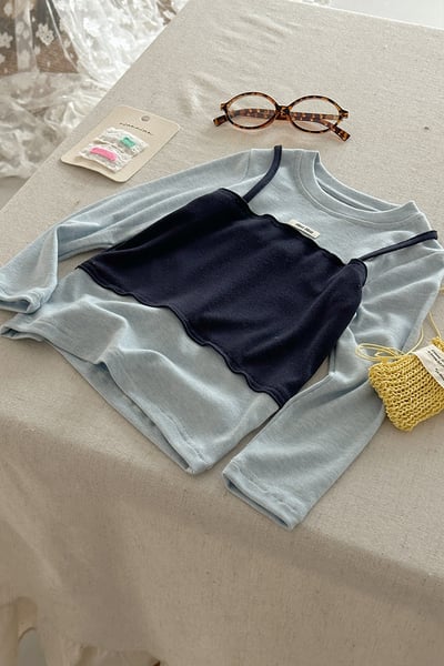 假兩件背心修身上衣3