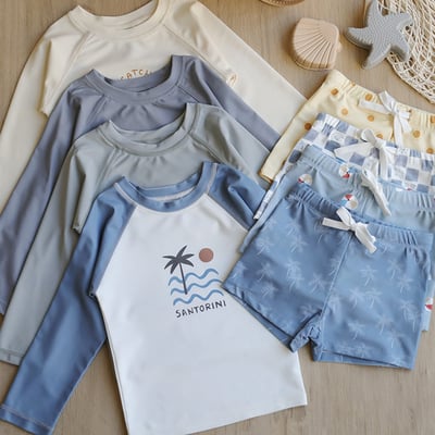 男童兩件式泳裝含泳帽1