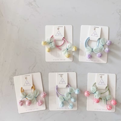 蝴蝶結櫻桃髮圈1