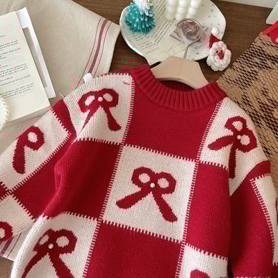 珍珠蝴蝶結毛衣4