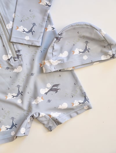 男童連身泳衣含帽4