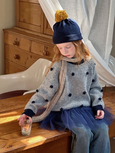 波點粗針織毛衣4