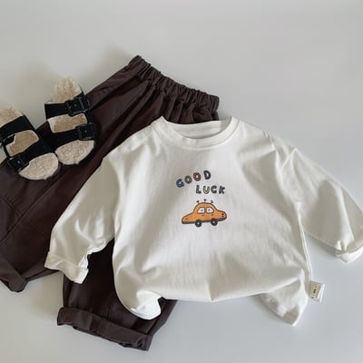 簡約白色圖案T恤2