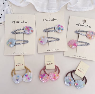 甜美珠珠貝殼髮飾1