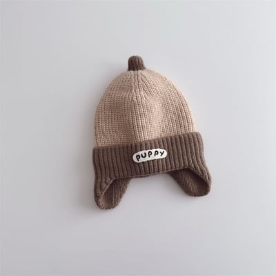 日系配色針織護耳帽5