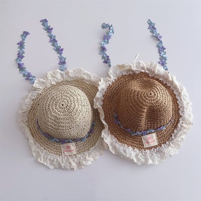 渡假風花邊草帽1