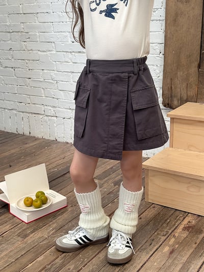 個性口袋工裝褲裙(3色)3