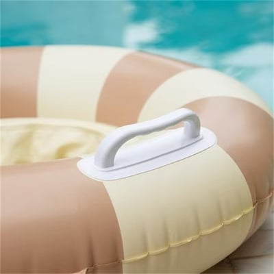 配色條紋坐式泳圈6