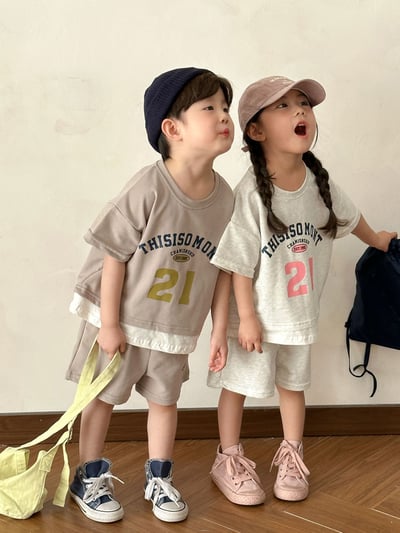 字母數字假兩件套裝3