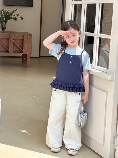 彈力羅紋花邊背心5