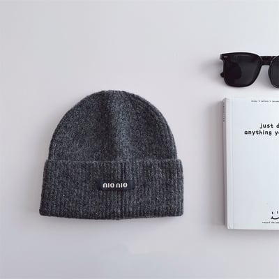 日系小布標兒童毛帽2