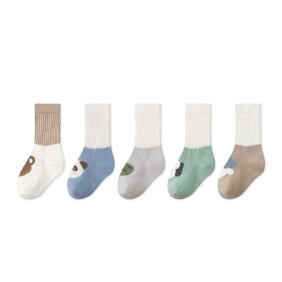 卡通拼色中筒襪2