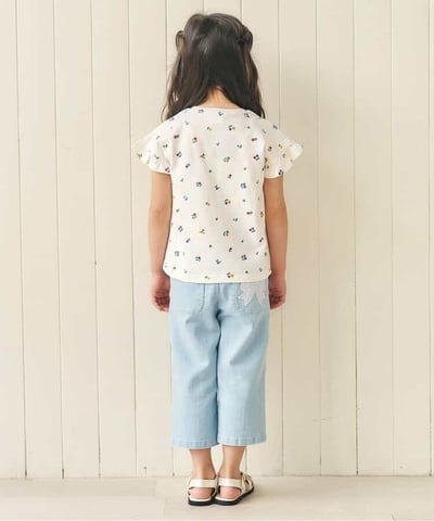 apres les cours條紋愛心荷葉袖上衣4