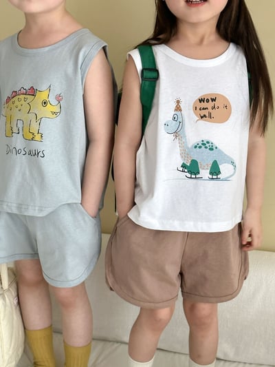 恐龍卡通背心套裝5
