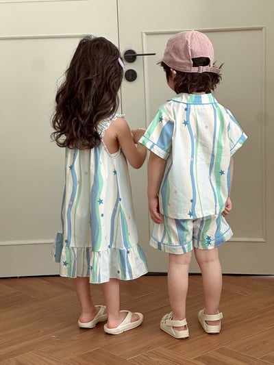 藍綠星星居家服4