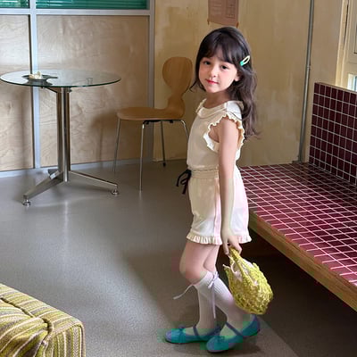 娃娃領花邊套裝2