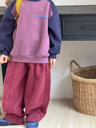 拼色字母圓領上衣(大人)3