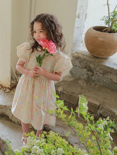 小清新蕾絲花朵公主洋裝4