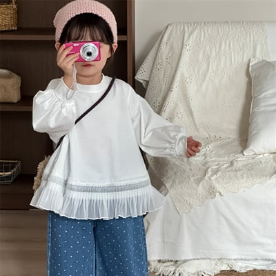 雪紡散狀花邊上衣1