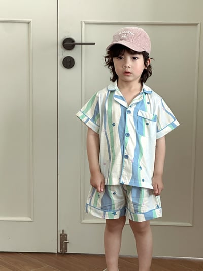 藍綠星星居家服3