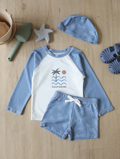 男童兩件式泳裝含泳帽5