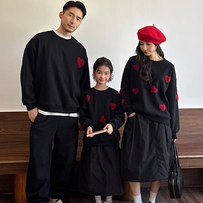 紅色愛心加絨上衣(大人)1