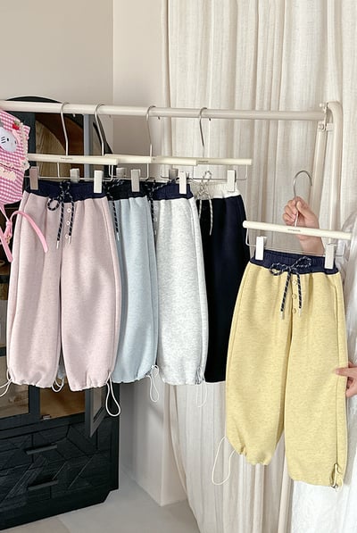 休閒寬鬆縮口棉褲2