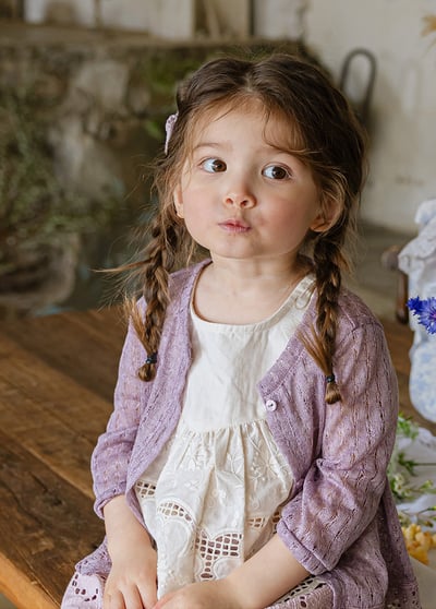 甜美花邊簍空小外套3