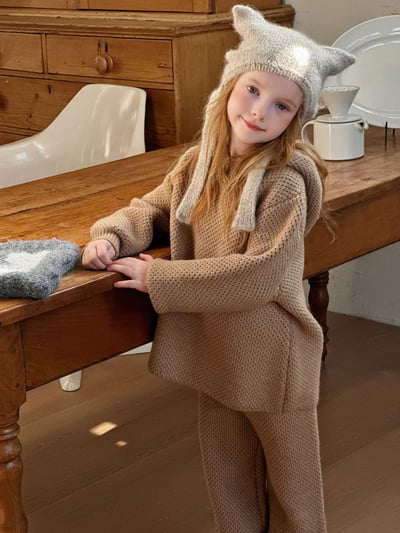 連帽毛衣+長褲套裝2