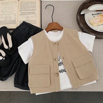 男孩工裝外搭背心3