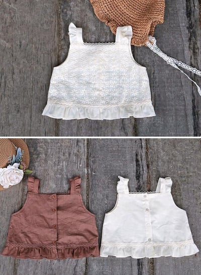 簍空刺繡押花背心5